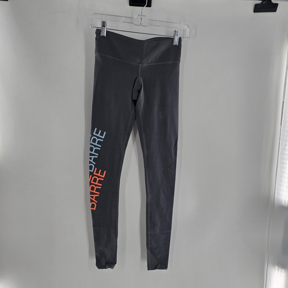 Pure Barre By Splits 59‎ Leggings Sz XS Athletic Yoga Pants Gray Logo Multi RARE